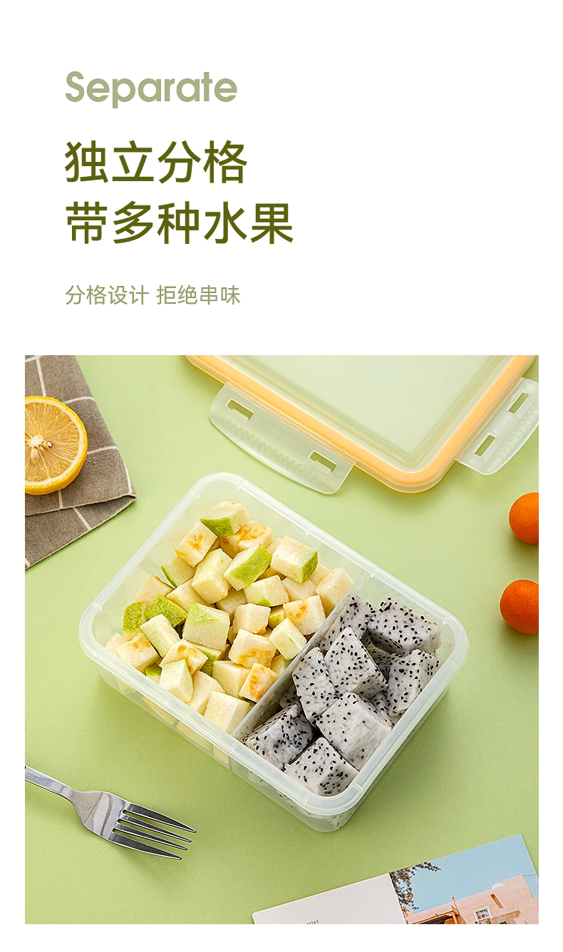 Food Preservation Bento Container Large Capacity Fruit Bento Box Fruit Compartment Crisper