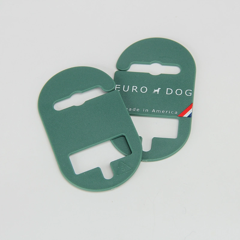 Green Plastic Hanger Hook Custom Logo Printing for Hanging Pet Dog Leash