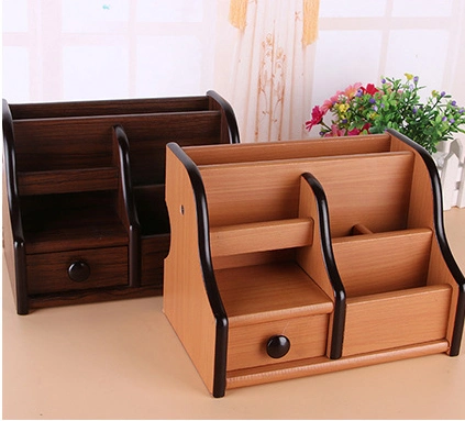 Desktop Storage Box Multifunction Wooden Pen Holder