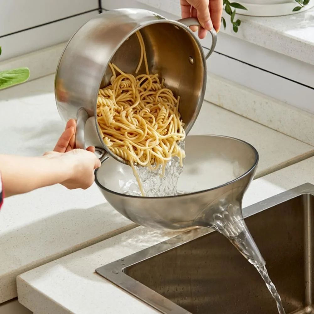 Multifunctional Drain Bowl Household Kitchen Dish Basin Drain Basket Plastic Creative Vegetable Fruits Food Colander Baskets Ci22771