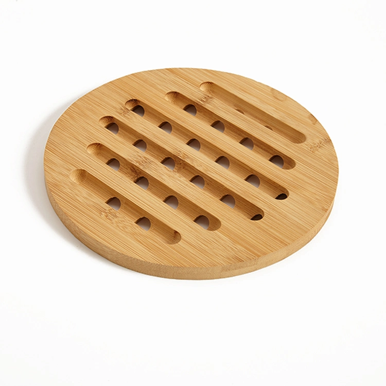 Home Kitchen Bamboo Trivet Mat for Instant Hot Pot Dishes Bowl Teapot Pads Hot Pot Holders Heat Resistant Trivet