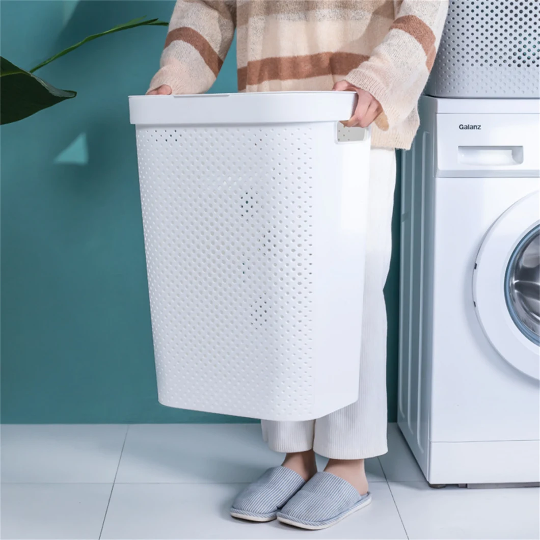 Yiwu Buying Sourcing Agent Luxury Large Toy Storage Basket Container Bedroom Bathroom Plastic Laundry Basket with Cover